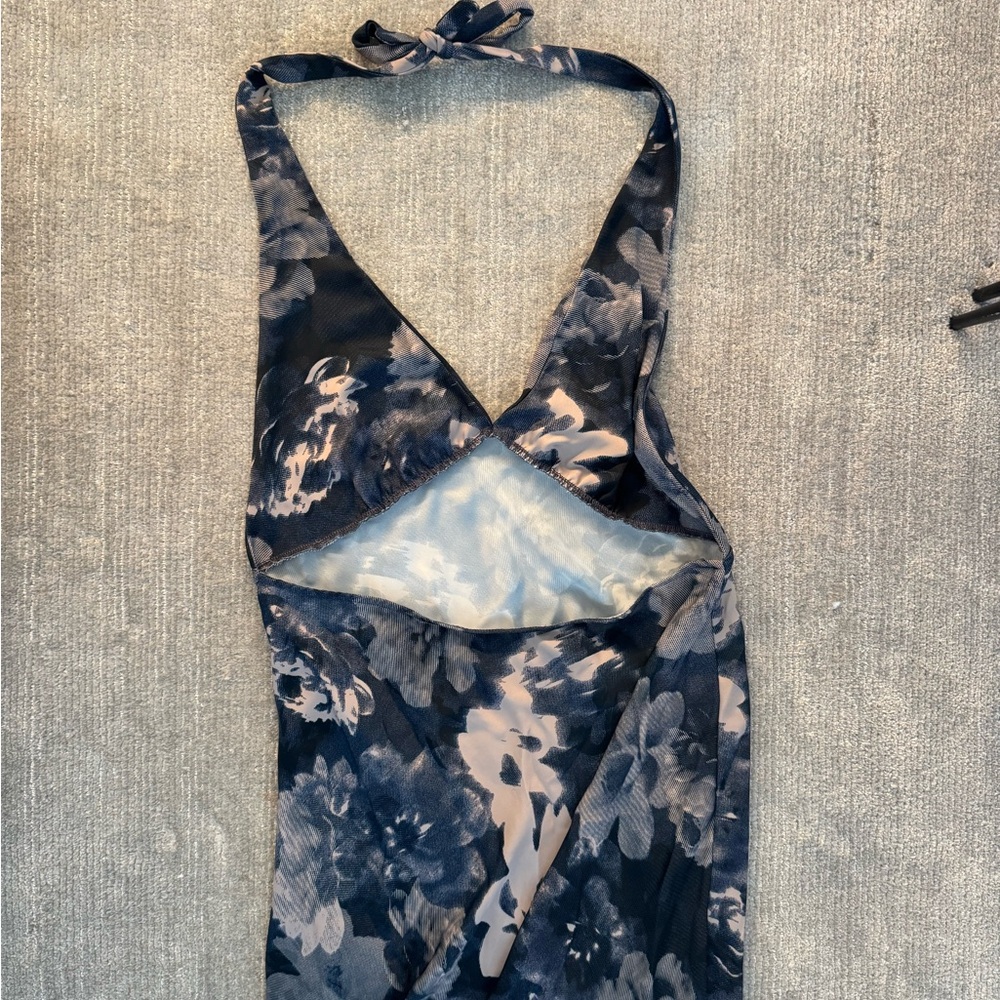 Skatie Blue Floral Midi Dress - Picture 4 of 6